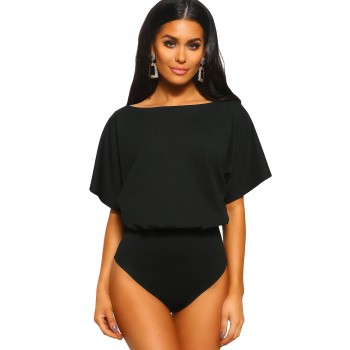Out Of Luck Black Batwing Bodysuit